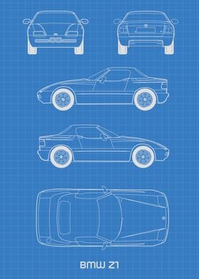 BMW Z1 Blueprint