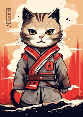 Japanese Samurai Cat