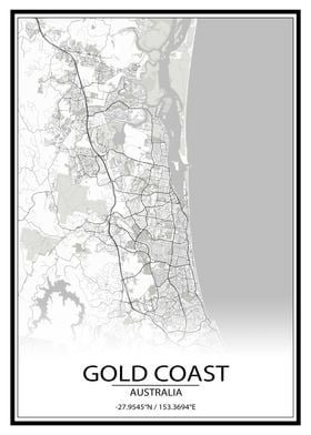 Gold Coast White City Map