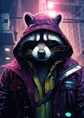 Cool Miami Racoon