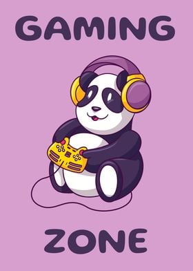 Cute Gamer Panda