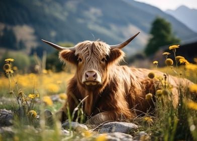 Scottish Cattle in nature