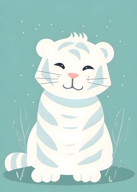 Adorable White Tiger