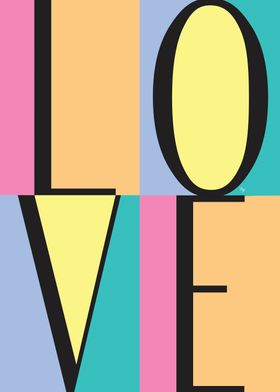 Colourful Love Blocks Typo