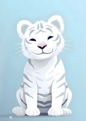 Adorable White Tiger