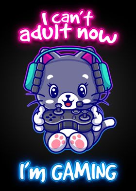 Cat Gaming Neon