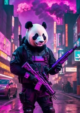 Panda cyberpunkp