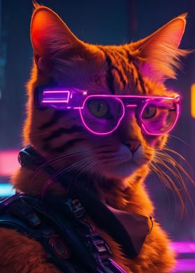 Cat cyberpunk