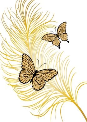 Golden butterflies