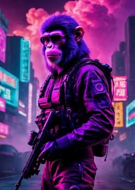 Monkey cyberpunk