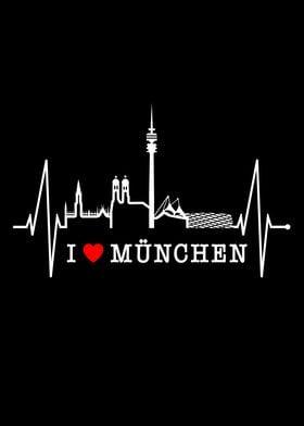 Muenchen Skyline Liebe