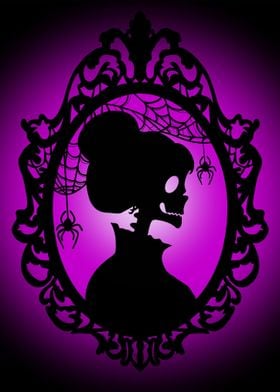 Spooky women skeleton