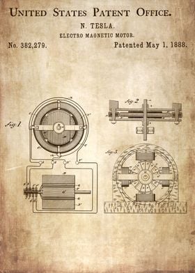 Tesla electromagnetic moto