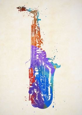Saxophone Color Splash