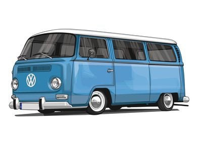 VW T1 Bulli Blue Classic