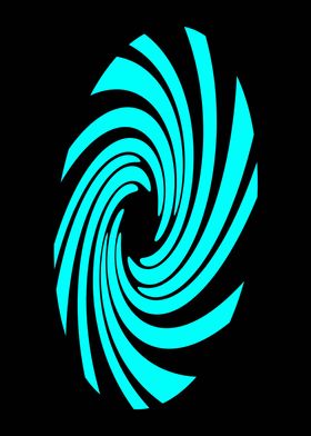 Abstract Swirl Blue