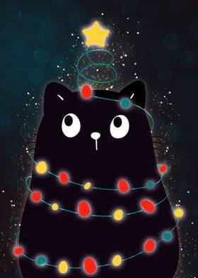 Christmas Tree Cat