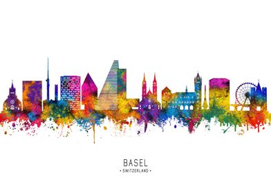 Basel Switzerland Skyline