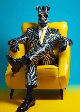 Cool Zebra with Sunglasses