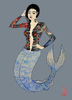 Irezumi Mermaid Painting