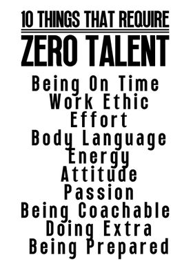 Require Zero Talent