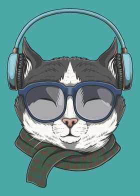 Cat wearing Music