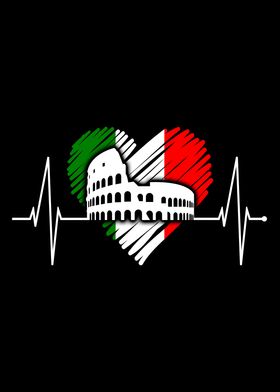 Rome Skyline Heartbeat