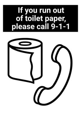 TOILET PAPER 911 FUNNY