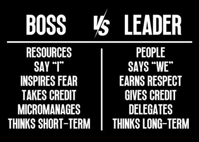 Be a Leader Not a Boss