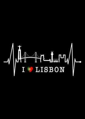 Lisbon Skyline Heartbeat