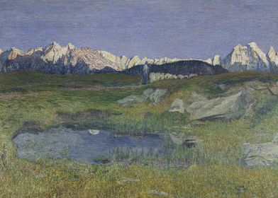 Alpine Landscape at Sunset