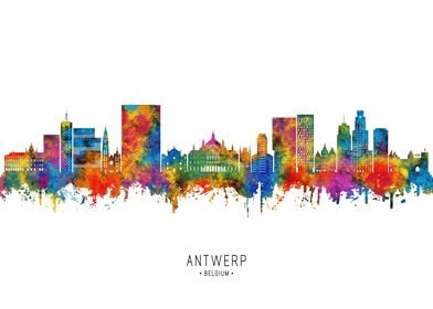 Antwerp Belgium Skyline