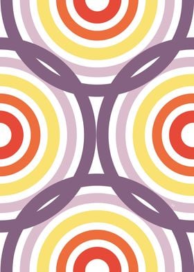 Colourful retro circles