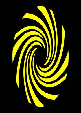 YELLOW BLACK HOLE ABSTRACT