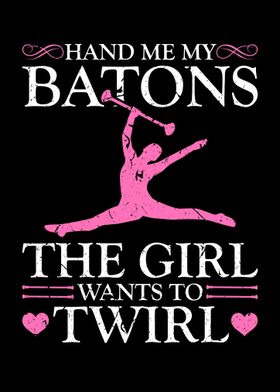 Majorette Baton Girl Twirl