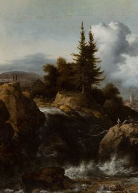 Landscape with Waterfall 