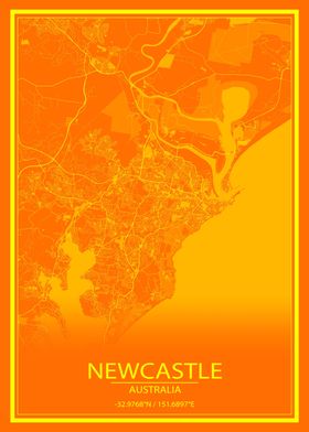 Newcastle Orange City Map