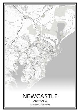 Newcastle White City Map