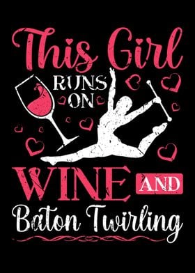 Twirling Baton Girl Wine