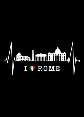 Rome Skyline Heartbeat