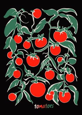 TOMATOES retro poster