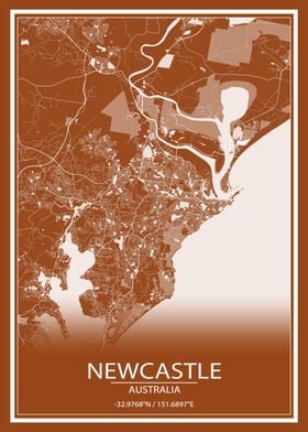 Newcastle Brown White Map