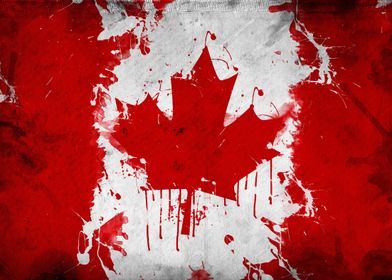 Grunge Canada Flag