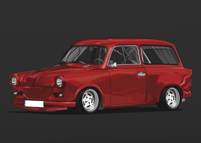 Trabant 601 Kombi CandyRed