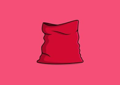 Santa Claus red bag vector