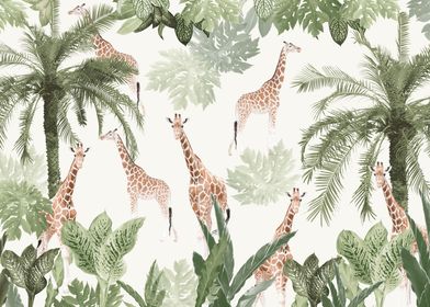 Giraffes in the Jungle 1