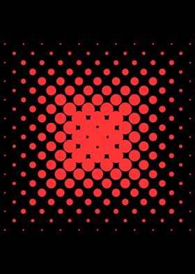 RED GEOMETRIC NEON