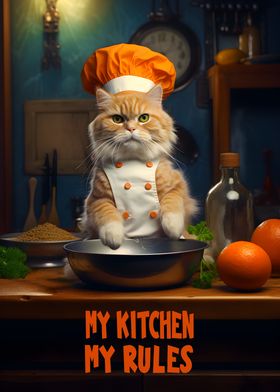 Cat Chef funny Kitchen