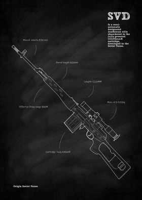 SVD Sniper rifle Blueprint