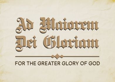 Jesuit Motto Dei Gloriam